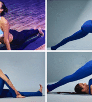Malaika Arora yoga stretches