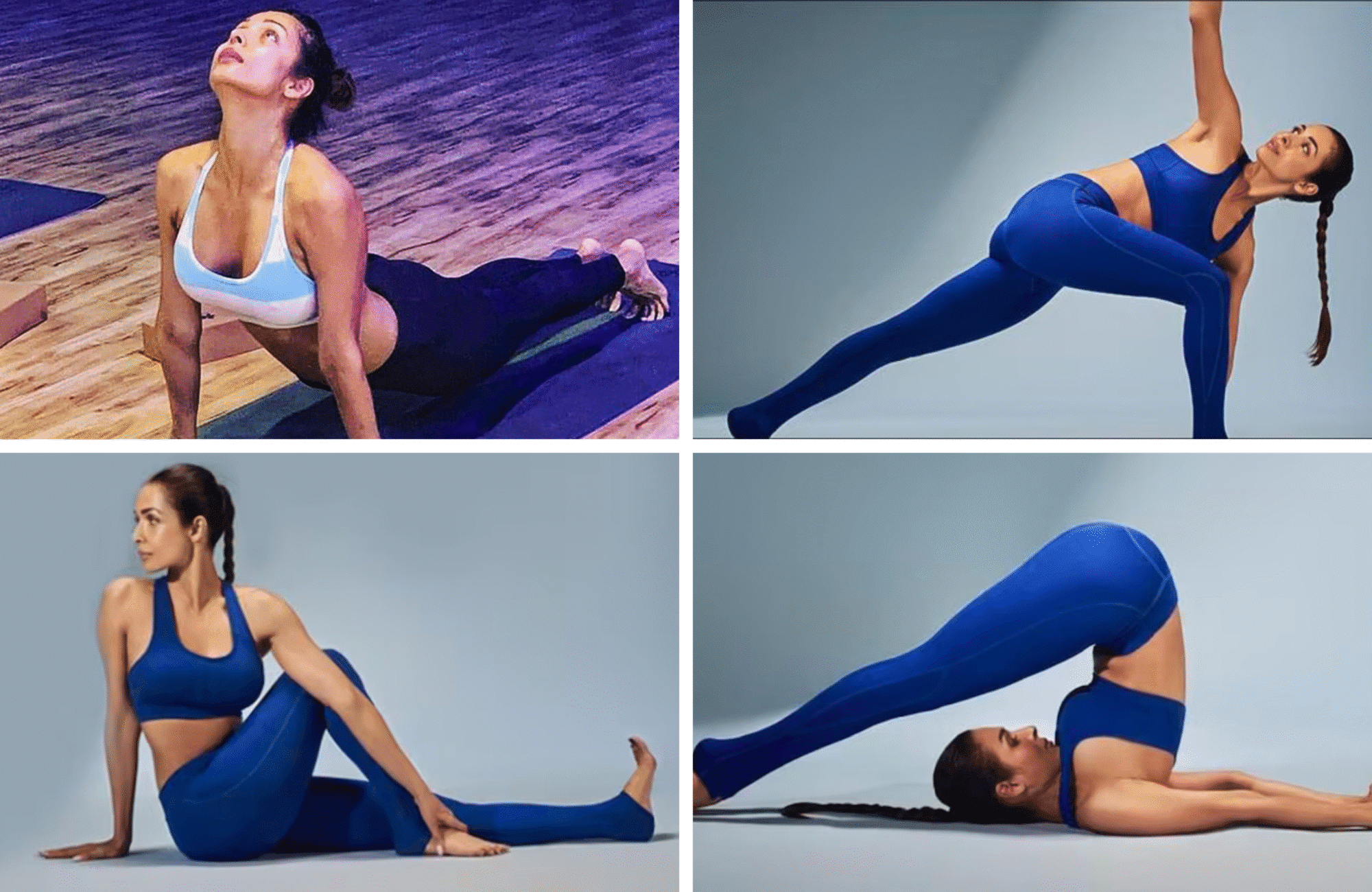 Malaika Arora yoga stretches