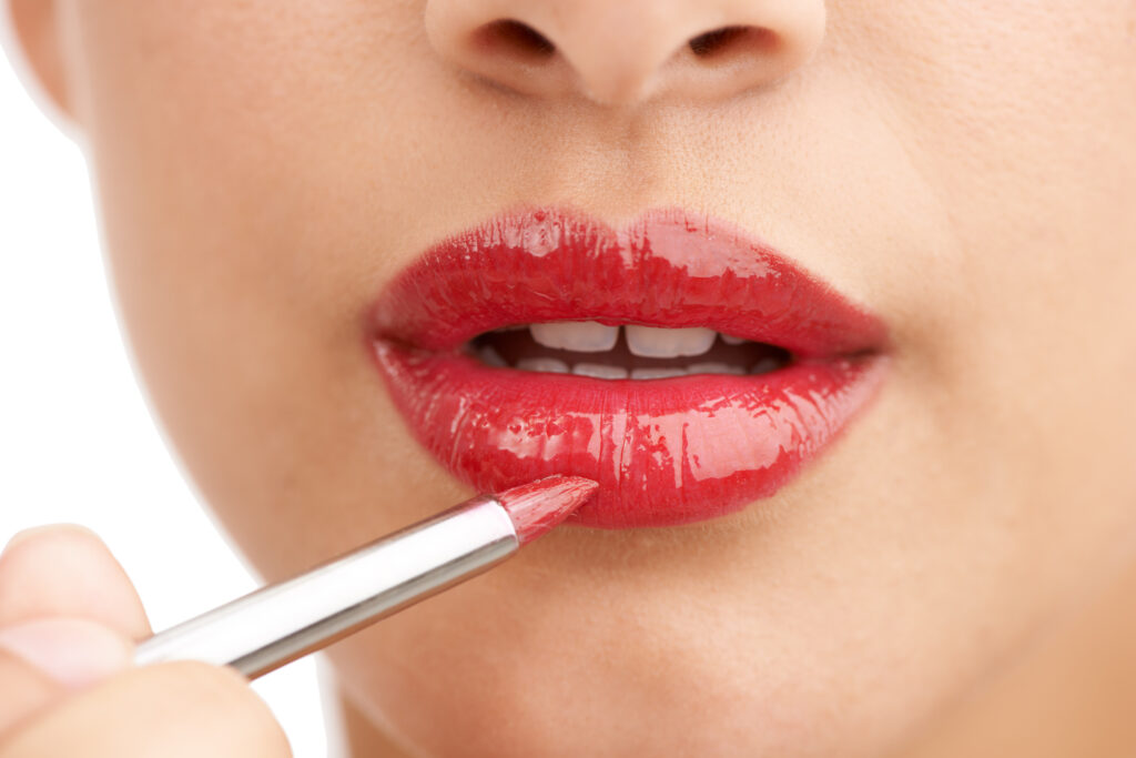 Red gloss lipstick
